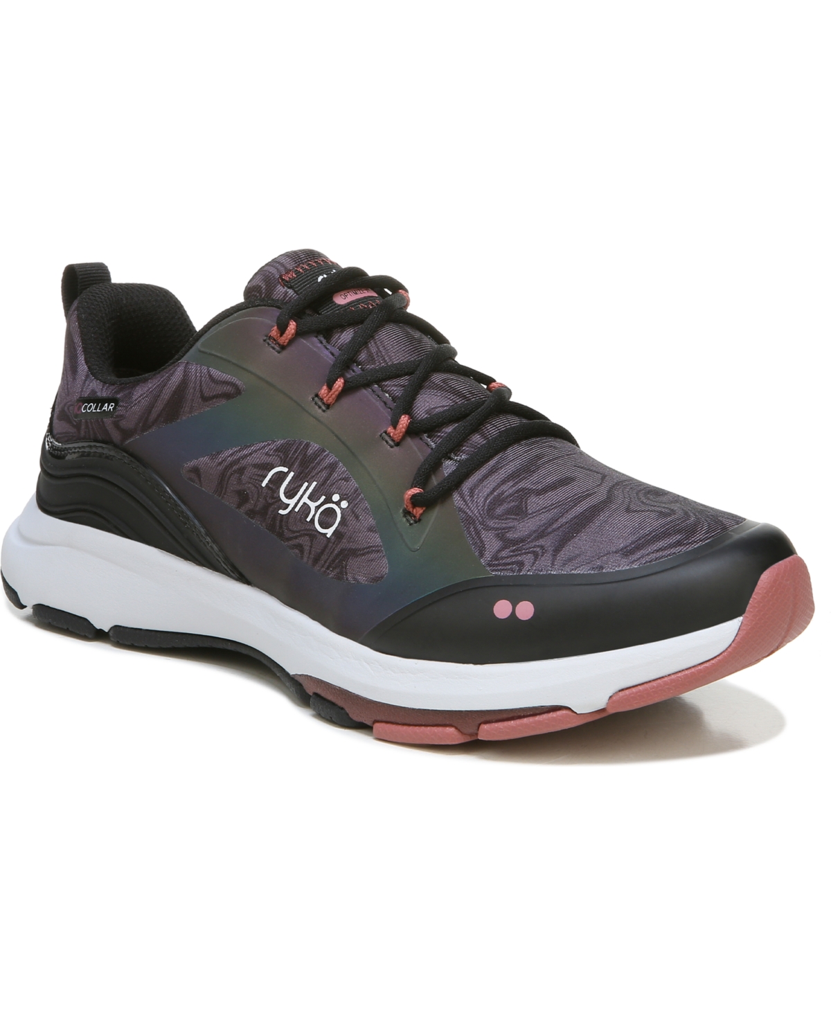 Ryka Optimize Xt Walking Shoe In Black Fabricfaux Leather Modesens 2768