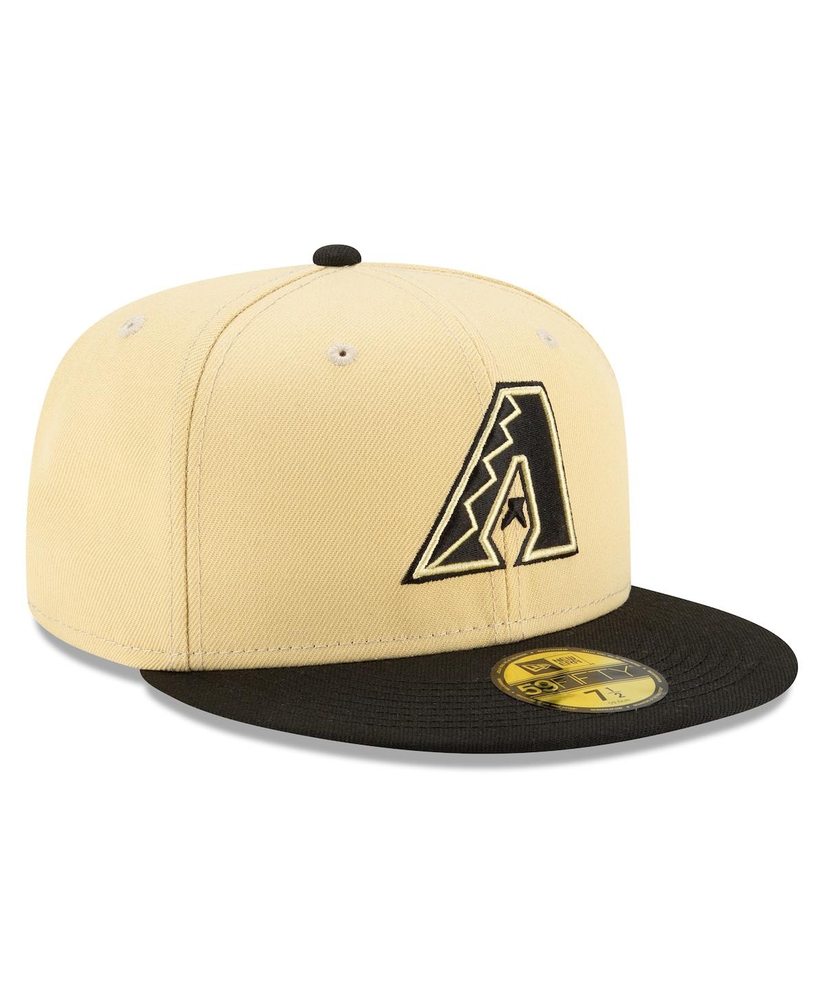 Men's New Era Gold,Arizona Diamondbacks City Connect 59FIFTY Fitted Hat - Black