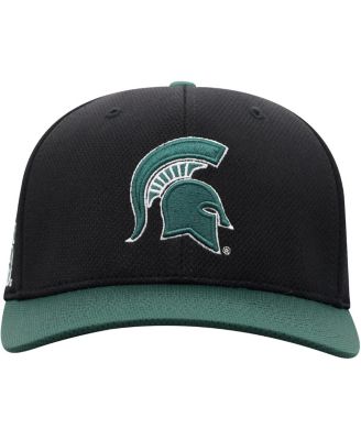 Men's Black, Green Michigan State Spartans Two-Tone Reflex Hybrid Tech Flex Hat