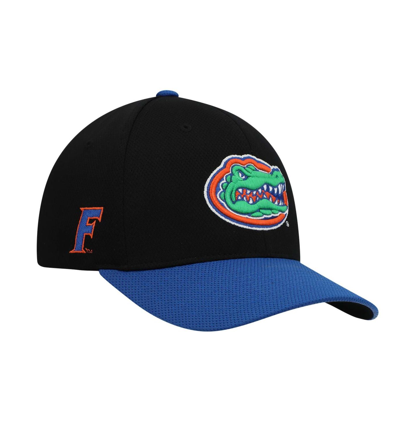 Мужская кепка Top of the World Black, Royal Florida Gators Two-Tone Reflex Hybrid Tech Flex Hat — фото 1