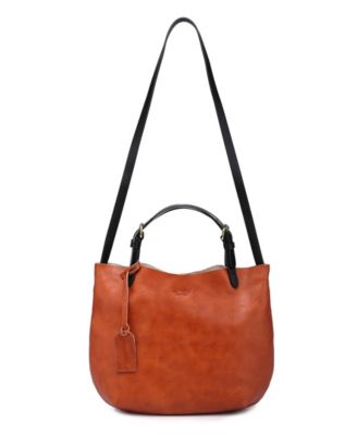 Women's Genuine Leather Dip Dye Tote