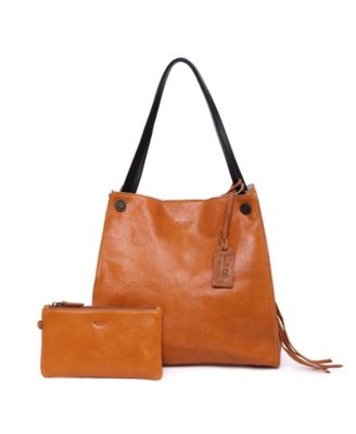 Daisy Large Leather Crossbody Tote Bag
