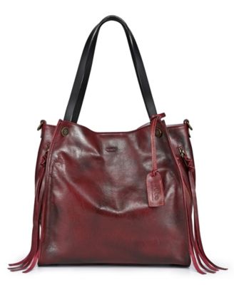 Daisy Large Leather Crossbody Tote Bag