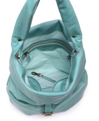 Sweet Lotus Leather Bucket Bag