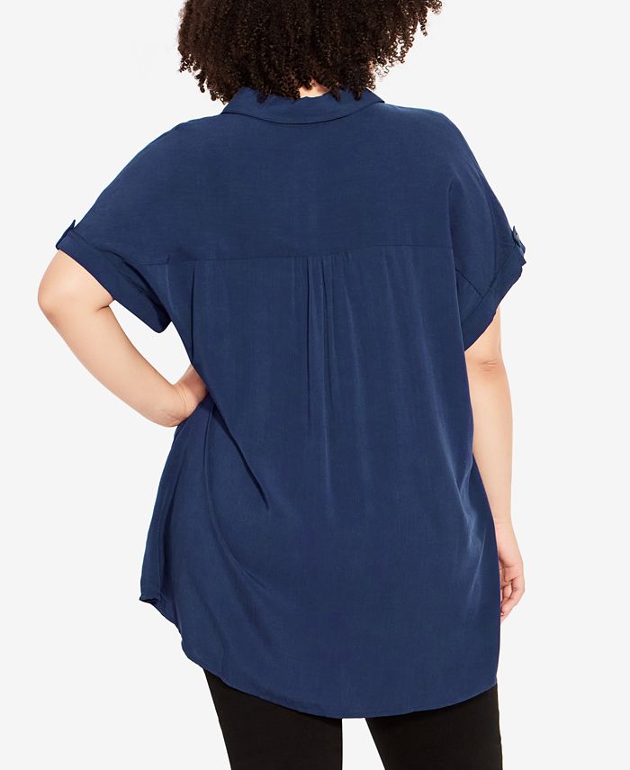 Avenue Plus Size Bowling Shirt & Reviews Tops Plus Sizes Macy's