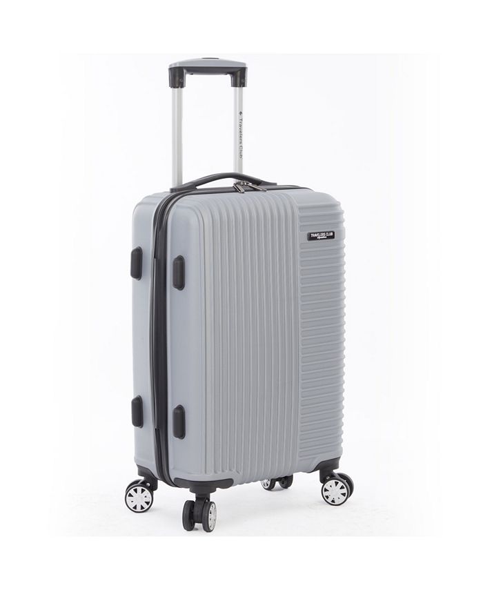 travelers club basette 3 pc hardside luggage set