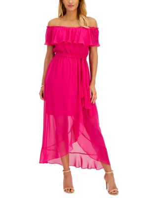 SL Fashions - Ruffle Off-The-Shoulder Maxi Dress