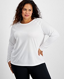 Plus Size Crewneck Long-Sleeve T-Shirt, Created for Macy's