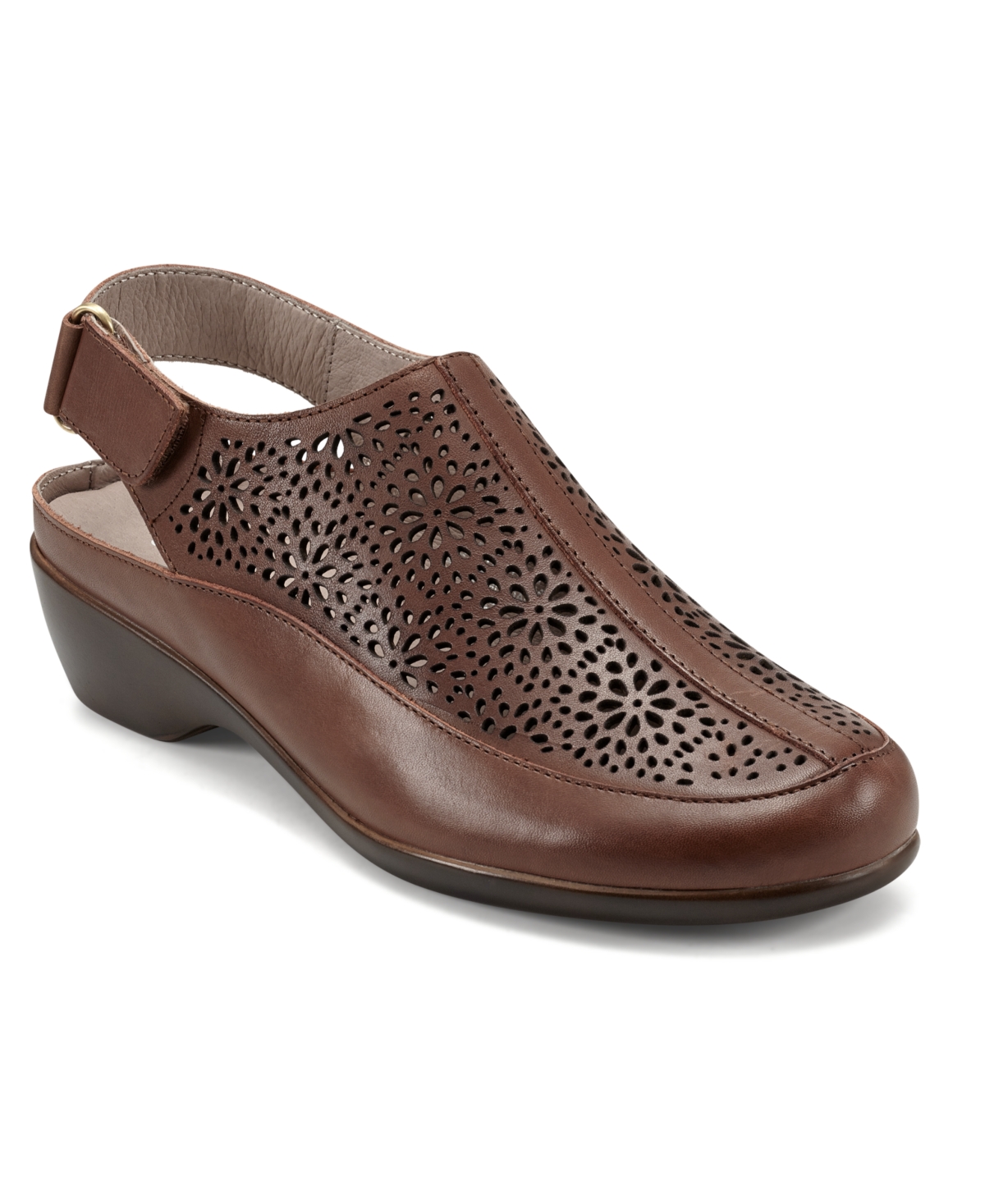 Easy Spirit Women's Dawn Slingback Block Heel Casual Clogs -Leather