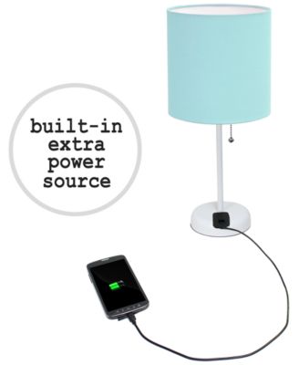 Stick Lamp with Charging Outlet, Set of 2