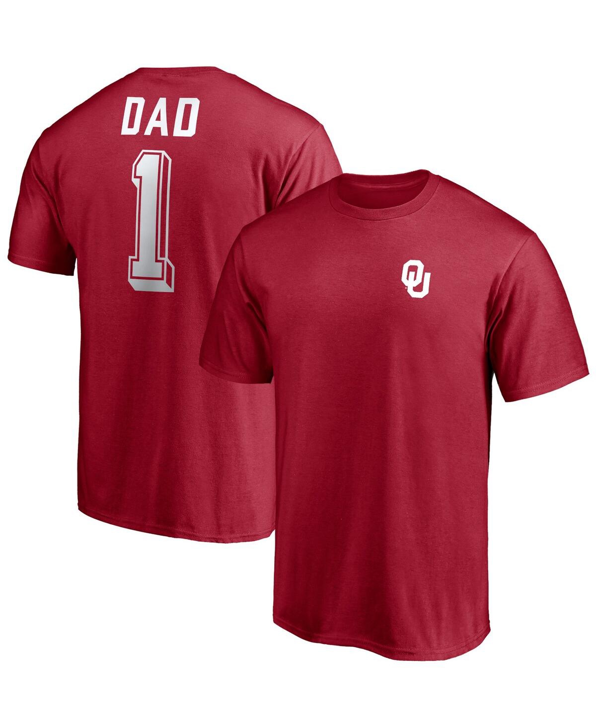 Shop Fanatics Men's  Ncaa #1 Dad T-shirt In Oklahoma Sooners