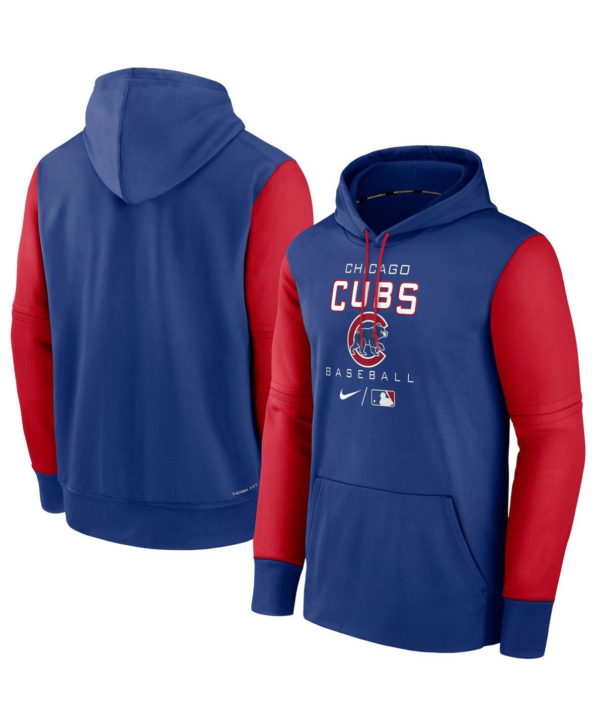 Men's Nike Royal, Red Chicago Cubs Authentic Collection Performance Hoodie
