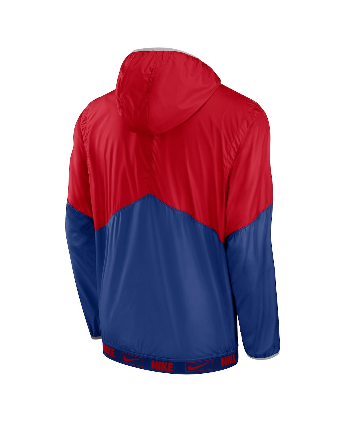 Men's Nike Royal Chicago Cubs Overview Half-Zip Hoodie Jacket - Royal