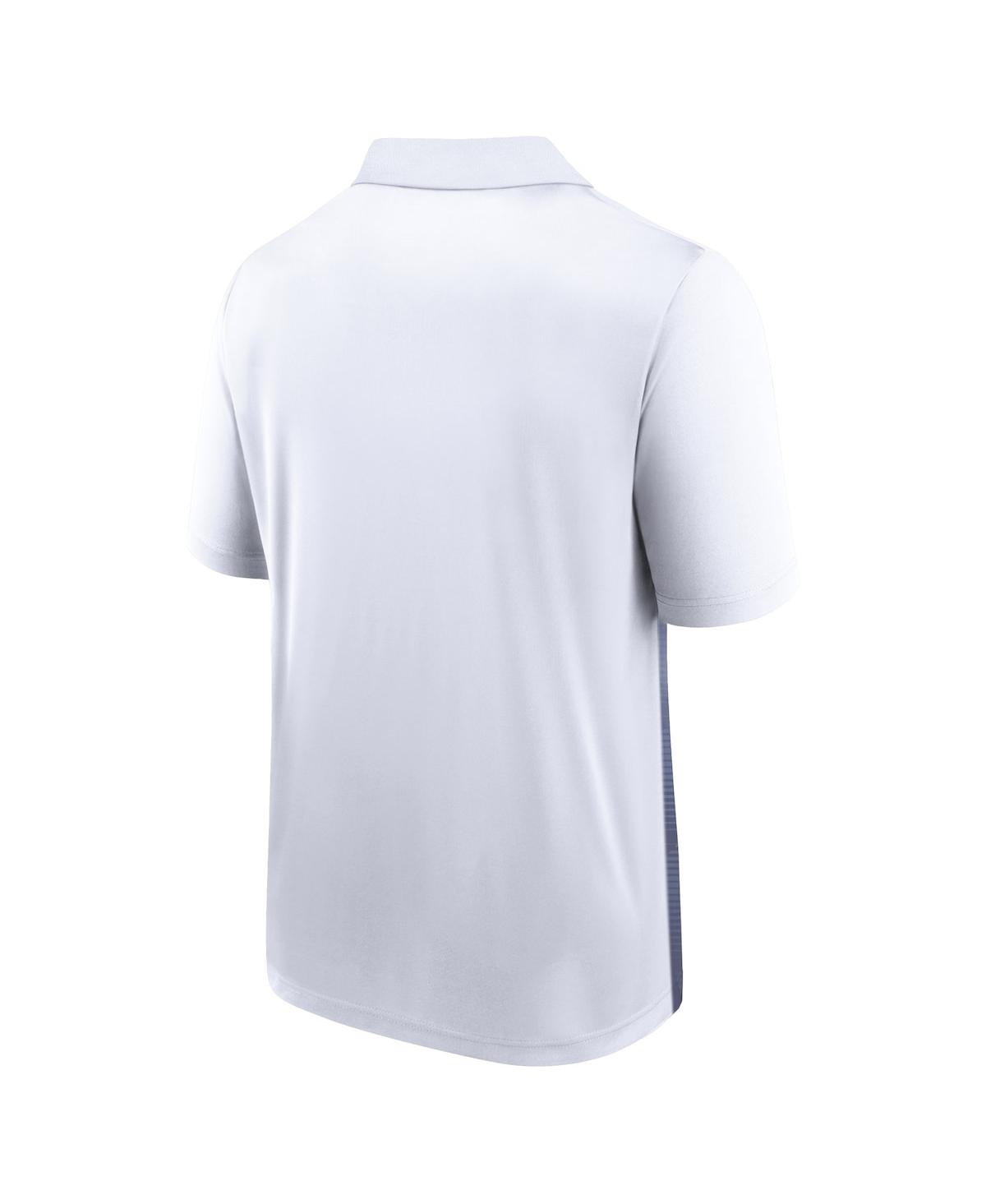 Fanatics Men's  White And Navy Milwaukee Brewers Iconic Parameter Sublimated Polo Shirt In White,navy