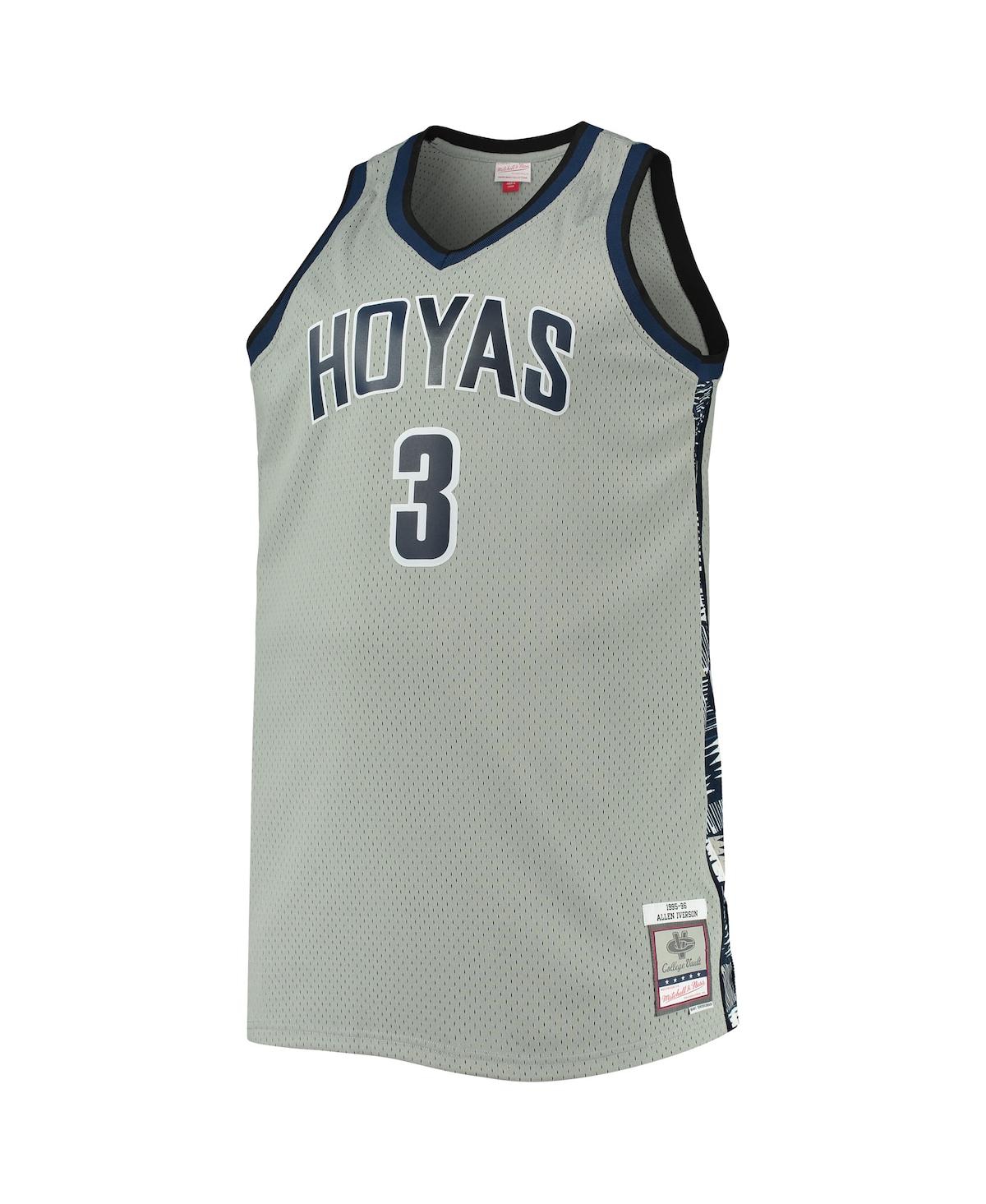 Mitchell & Ness Men's Allen IversonGeorgetown Hoyas Big and Tall 1995-96 Replica Player Jersey - Gray