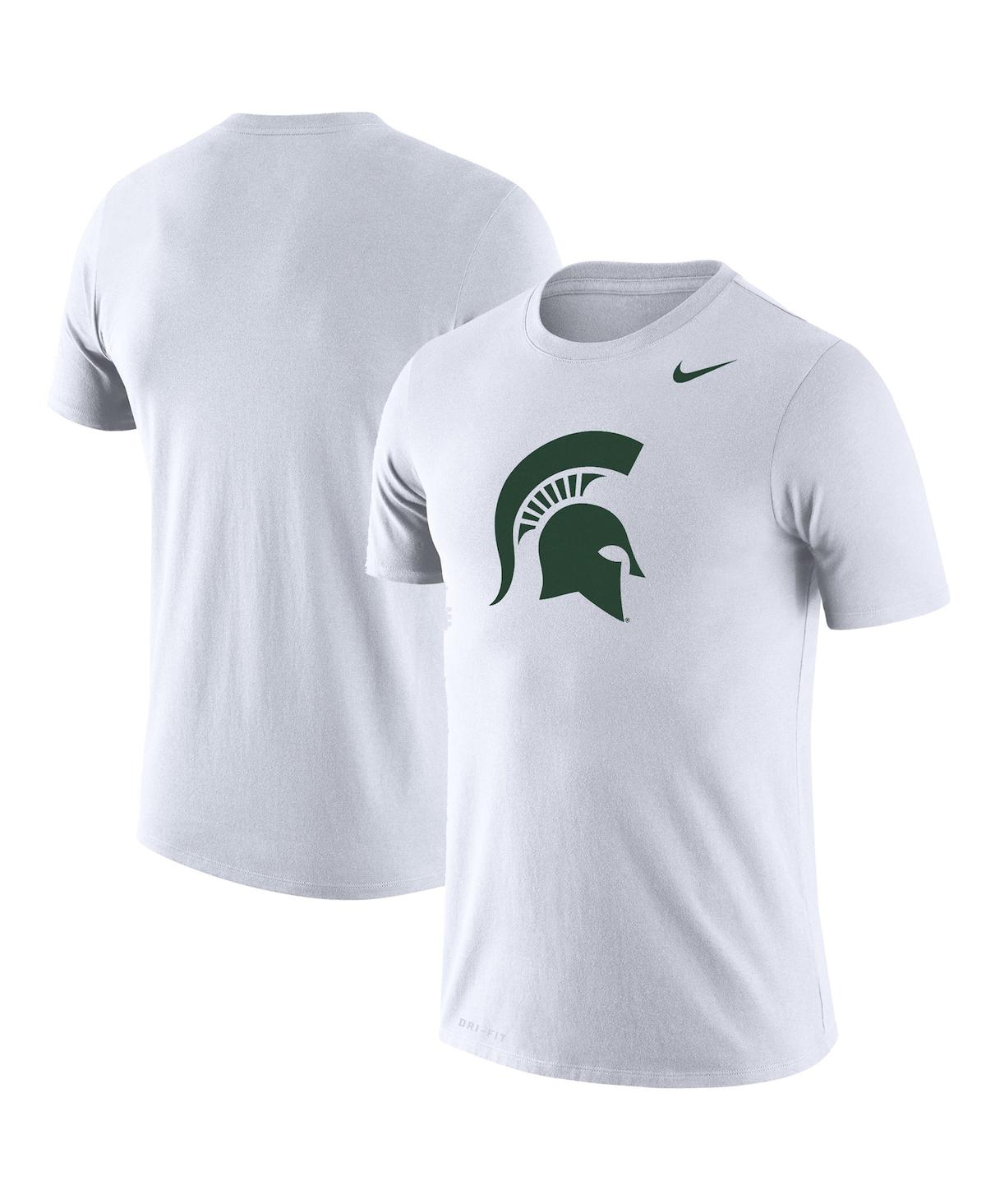 Men's Nike White Michigan State Spartans School Logo Legend Performance T-shirt