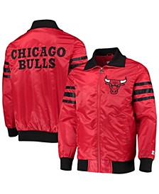 Men's Red Chicago Bulls The Captain Ii Full-Zip Varsity Jacket