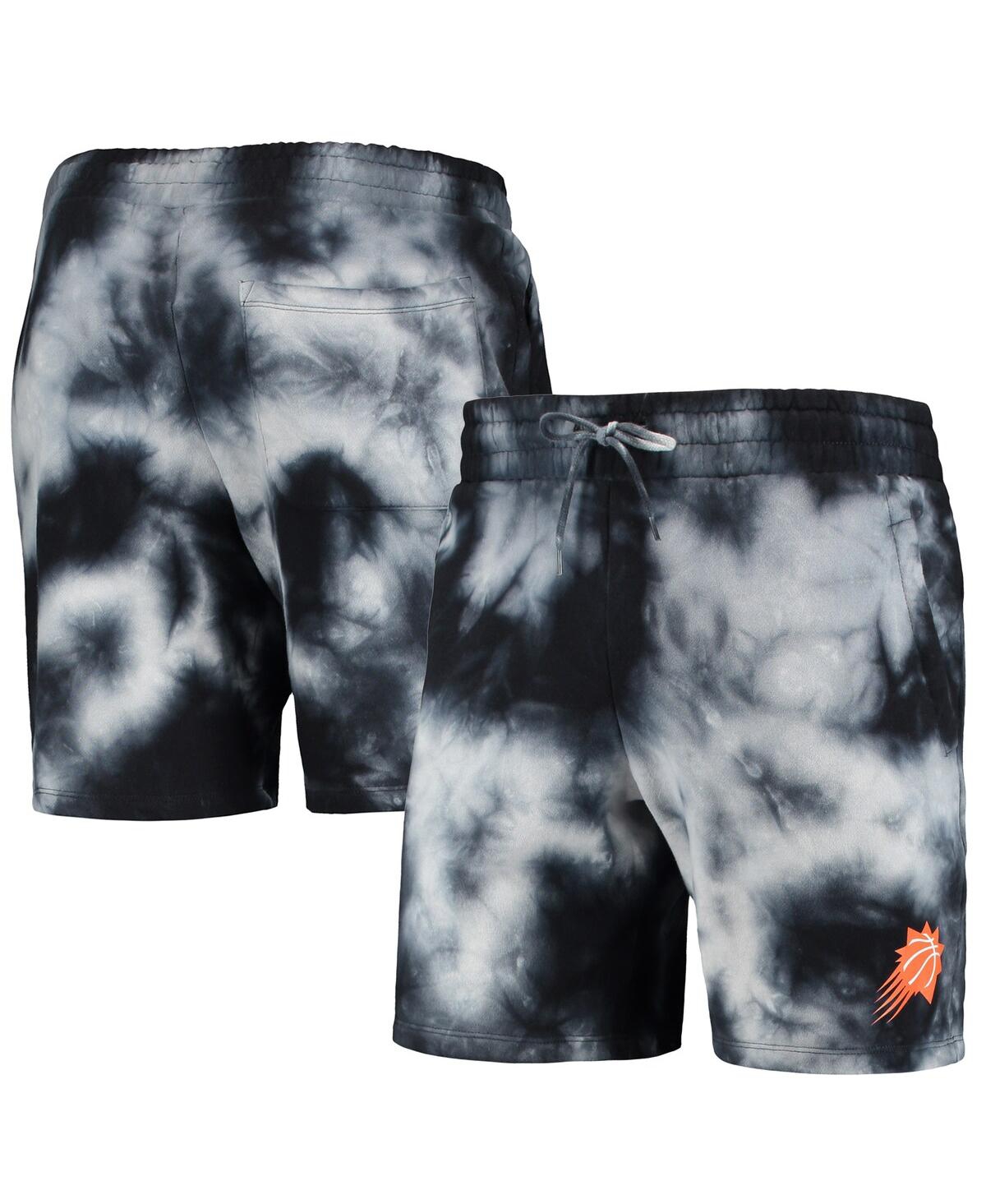 NEW ERA MEN'S NEW ERA BLACK PHOENIX SUNS FLEECE TIE-DYE SHORTS 