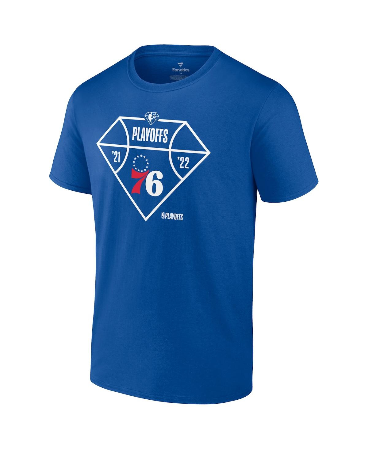 Shop Fanatics Men's  Royal Philadelphia 76ers 2022 Nba Playoffs Diamond Tip Off T-shirt