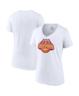 Women's White Virginia Tech Hokies 2022 ACC Men's Basketball Conference Tournament Champions V-Neck T-shirt