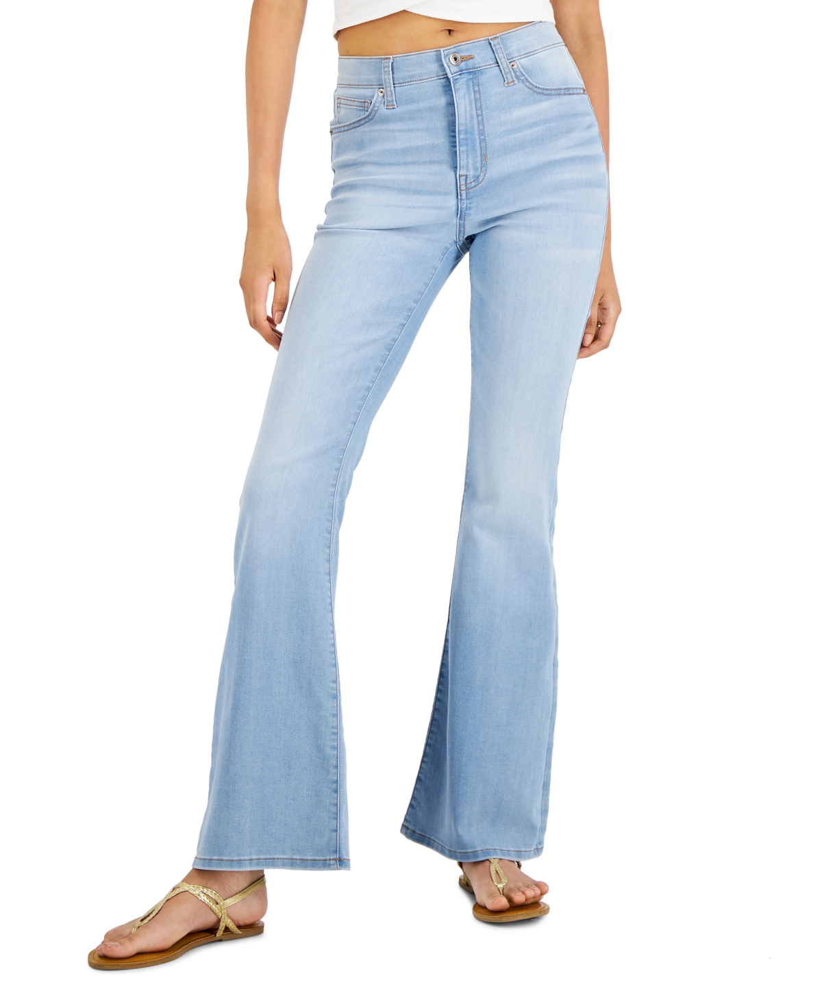 Celebrity Pink Juniors' High-Rise Flare Jeans
