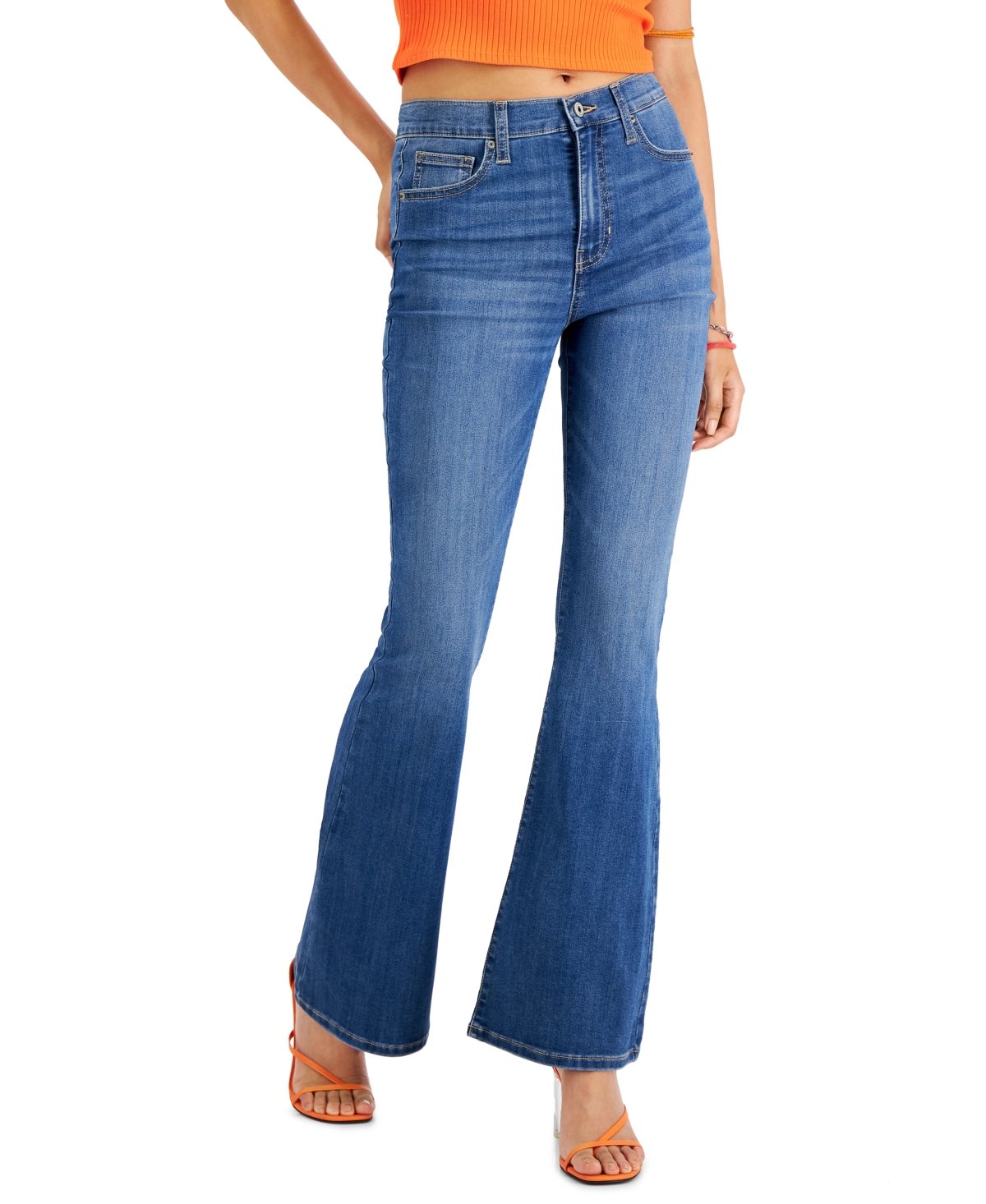 Celebrity Pink Juniors' High-Rise Flare Jeans