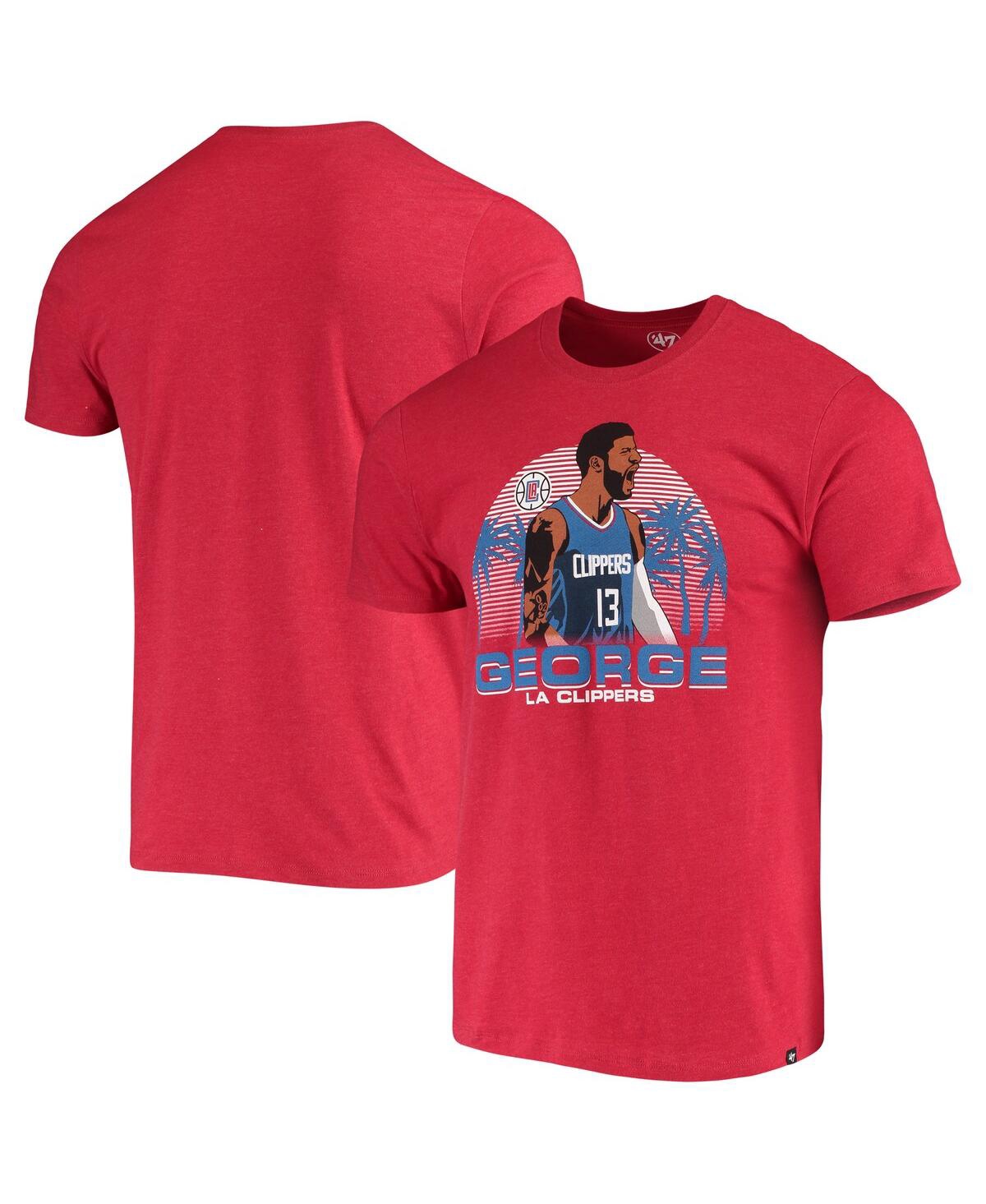 47 Brand Men's Paul George Red La Clippers Player Graphic T-shirt
