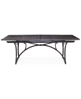 Wythburn Mix and Match 110"x 42" Cast Aluminum Outdoor Extension Dining Table, Created for Macy's