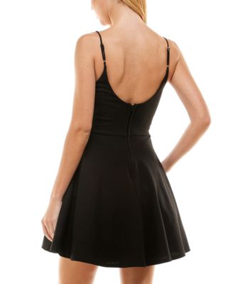 Juniors' Cutout Midriff Party Dress