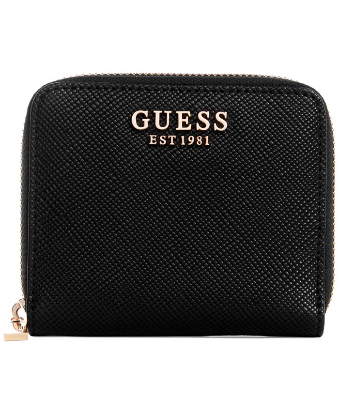  GUESS womens Laurel Small Zip Around Wallet, Brown Logo, one  size US : Clothing, Shoes & Jewelry