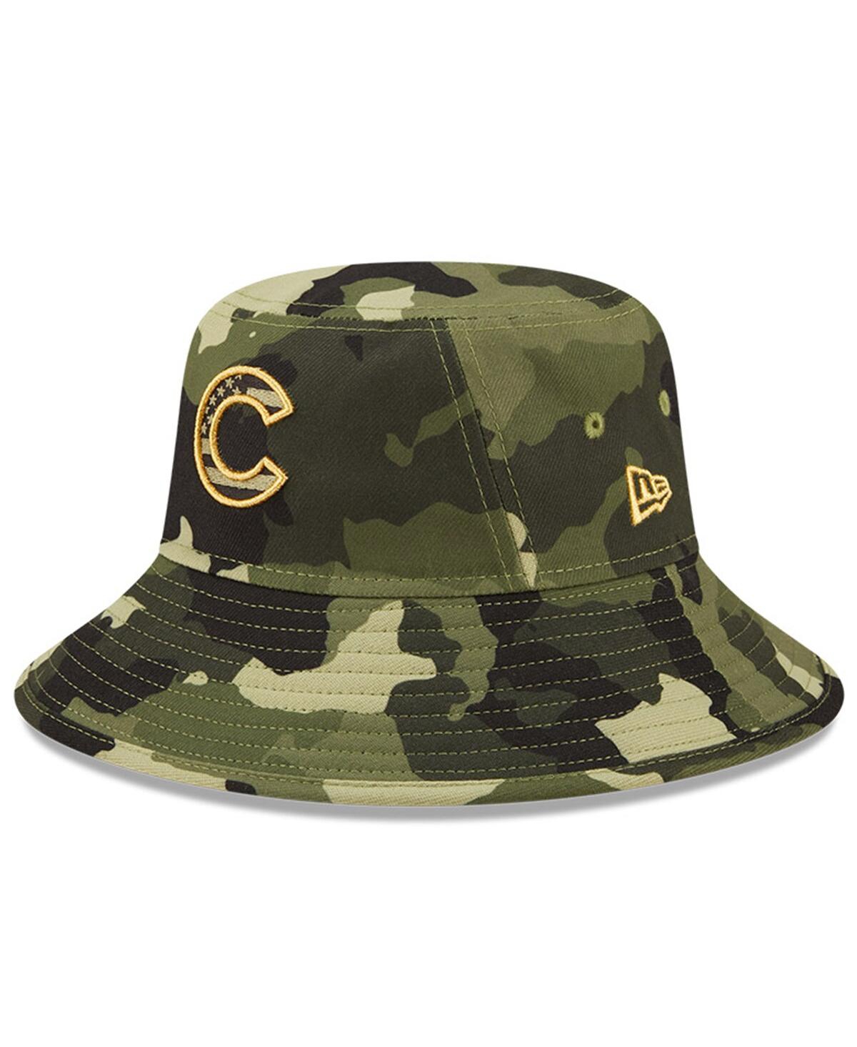 New Era Camo Chicago Cubs 2022 Armed Forces Day Bucket Hat In Camo