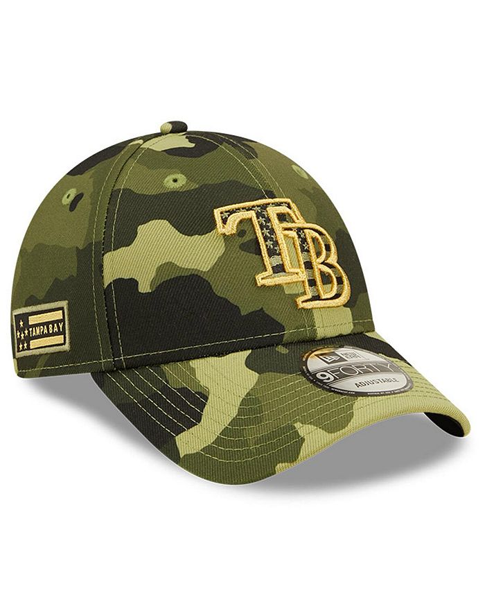 New Era Men's Camo Tampa Bay Rays 2022 Armed Forces Day 9FORTY Snapback