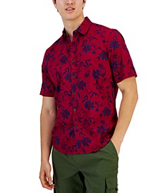 Men's Raaya Floral Print Button-Front Short-Sleeve Shirt, Created for Macy's