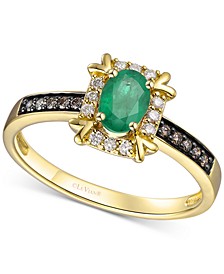 Emerald (1/3 ct. t.w.) & Diamond (1/6 ct. t.w.) Ring in 14k Gold