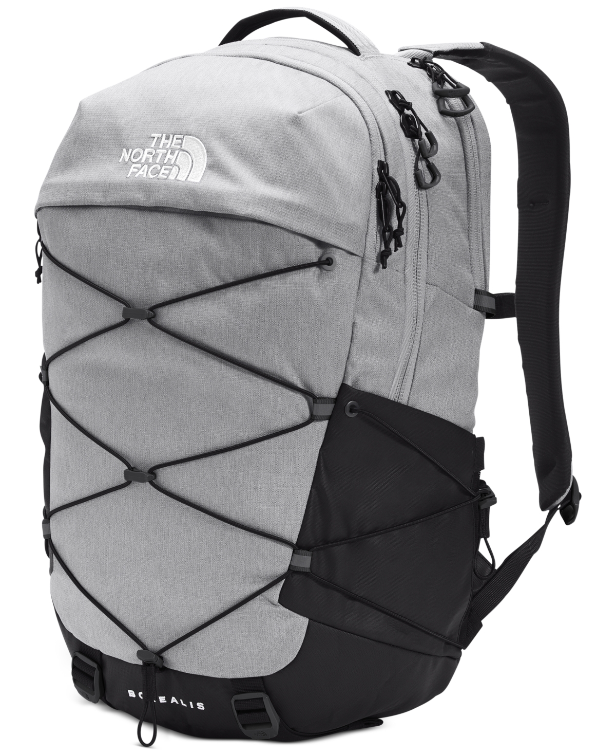 Shop The North Face Men's Borealis Backpack In Meld Grey Dark Heather,tnf Black-npf