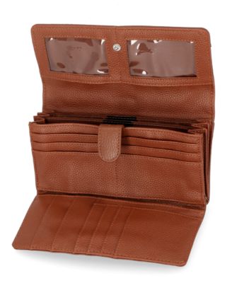 Pebble Leather Receipt Wallet, Exclusively at Macy's