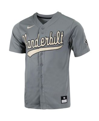 Men's Charcoal Vanderbilt Commodores Replica Full-Button Baseball Jersey
