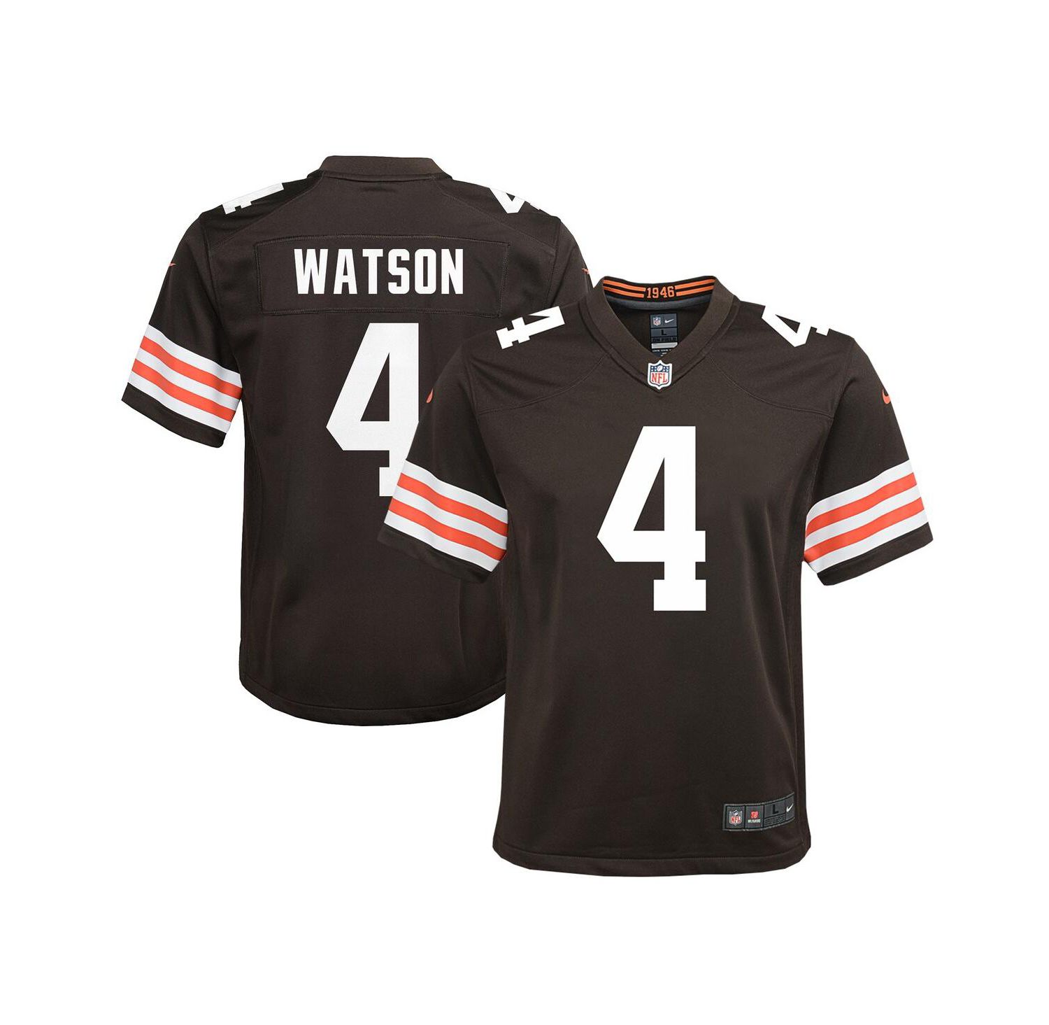 Big Boys Deshaun Watson Brown Cleveland Browns Game Jersey