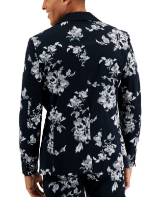 Slim-Fit Floral Suit Jacket 