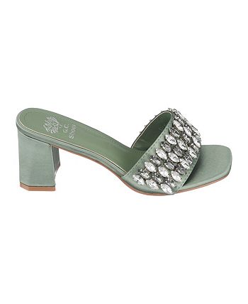 GC Shoes Drais Block-Heel Slide Sandals - Macy's