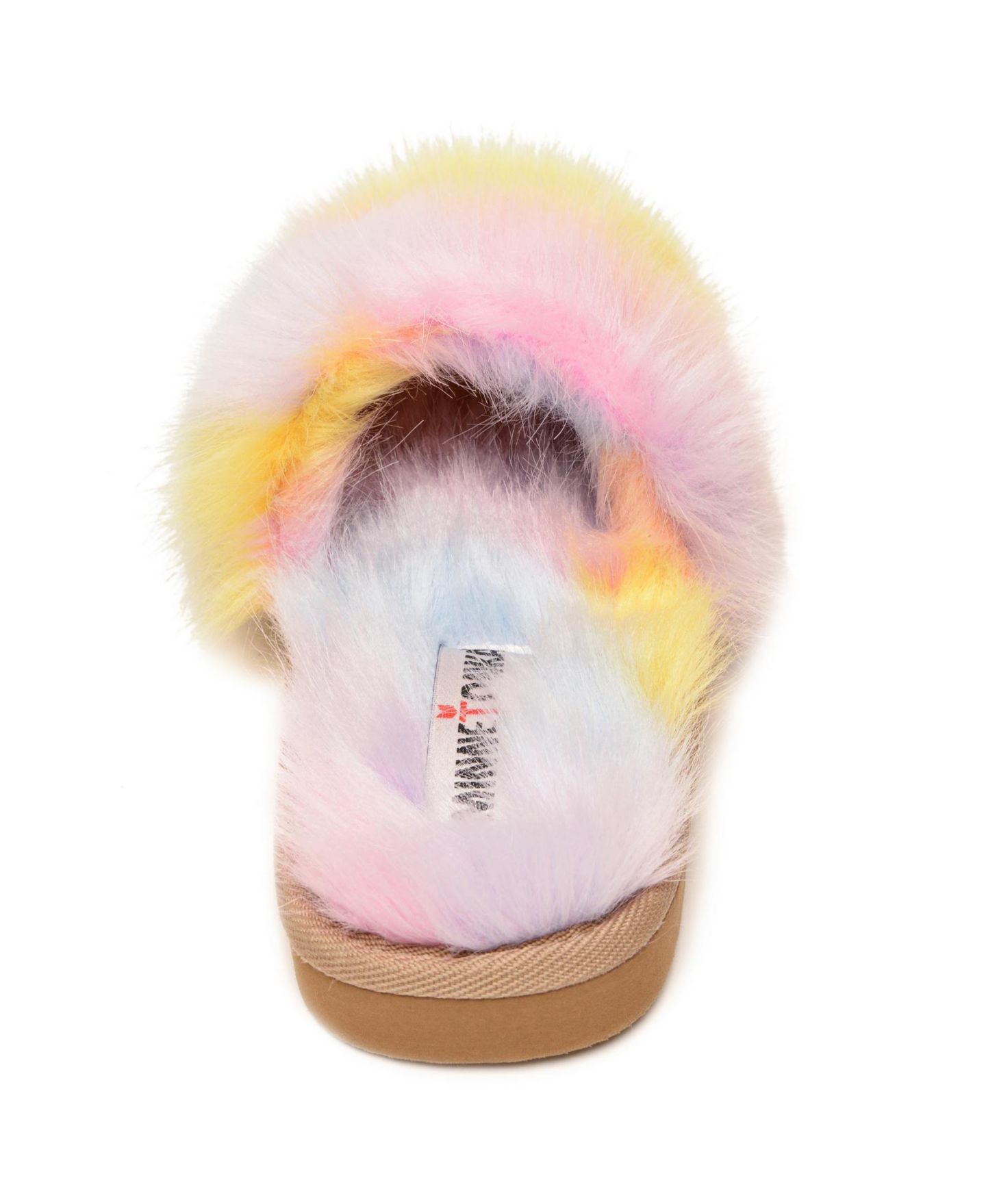 Тапочки Minnetonka Lyla Faux Fur Slide Slippers для девочек, цвет: Розовый — фото 8