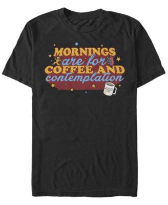 Stranger Things Men's Coffee and Contemplation Typographic Short Sleeve T-Shirt