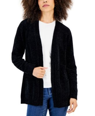 chenille black cardigan