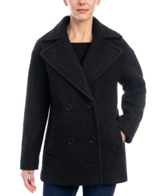 New With Tag purple BCBGenerationnWomen's Double-Breasted Bouclé sale PeacoatnSize M