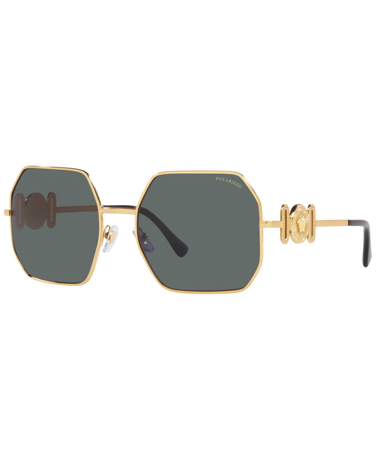 Versace Unisex Polarized Sunglasses, Ve2248 In Gold-tone