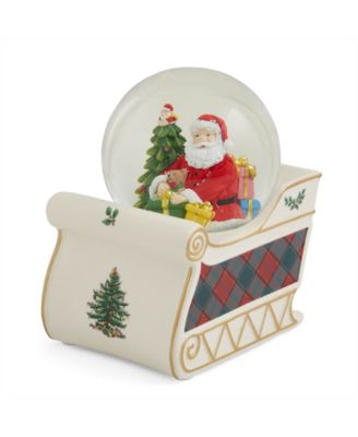 Christmas Tree Santa Sleigh Snow Globe