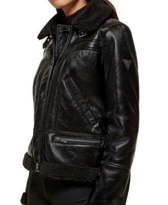 fur trimmed biker jacket