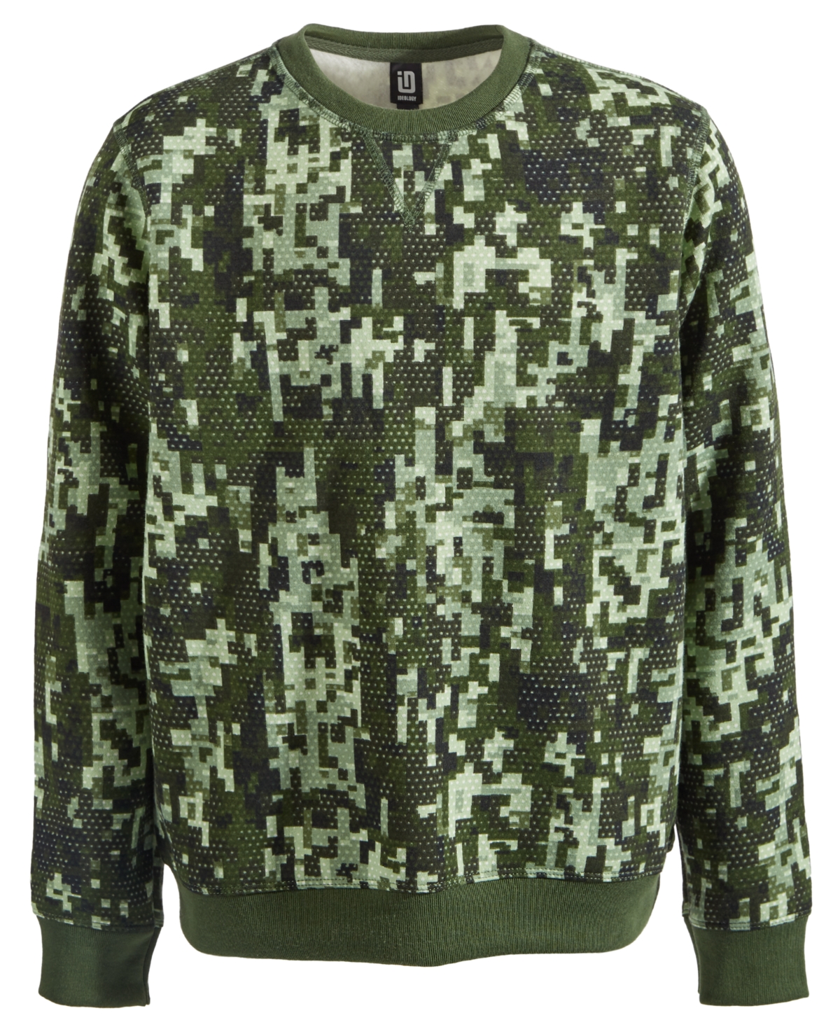 Id Ideology Toddler & Little Boys Pixel Camo Fleece Sweatshirt, Created For Macy's In Bronze Green