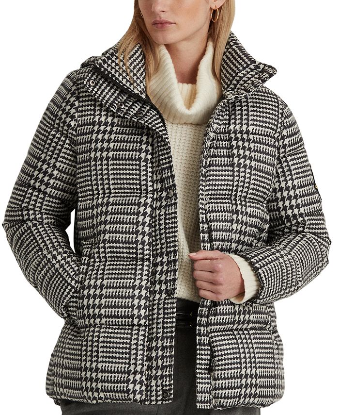 Lauren Ralph Lauren Women's Glencheck Print Hooded Puffer Coat & Reviews -  Coats & Jackets - Women - Macy's
