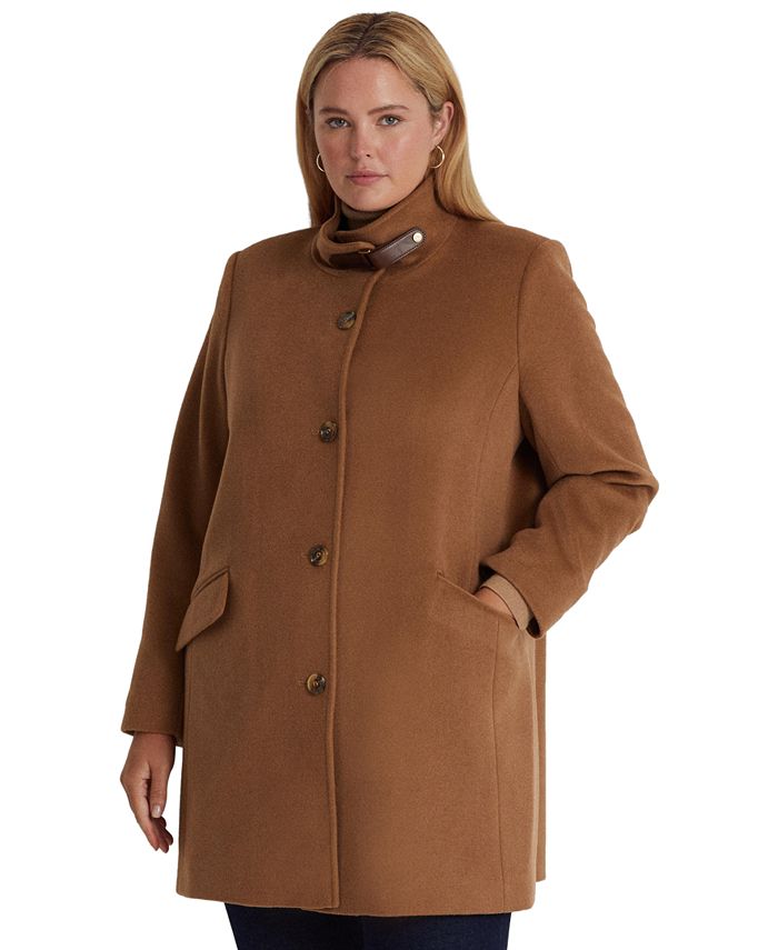 Lauren Ralph Lauren Women's Buckle-Collar Coat, Created for Macys & Reviews  - Coats & Jackets - Plus Sizes - Macy's